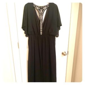 Floor-length navy blue dress (worn once)
